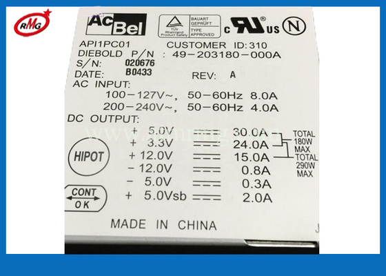 49203180000A Bank ATM อะไหล่ Diebold Power Supply 300W 49203180000A