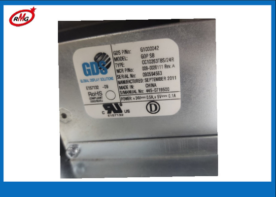 009-0026111 0090026111 ชิ้นส่วนเครื่องจักร ATM NCR SelfServ 66XX GOP UOP 10.4 &quot;แผงควบคุม LCD